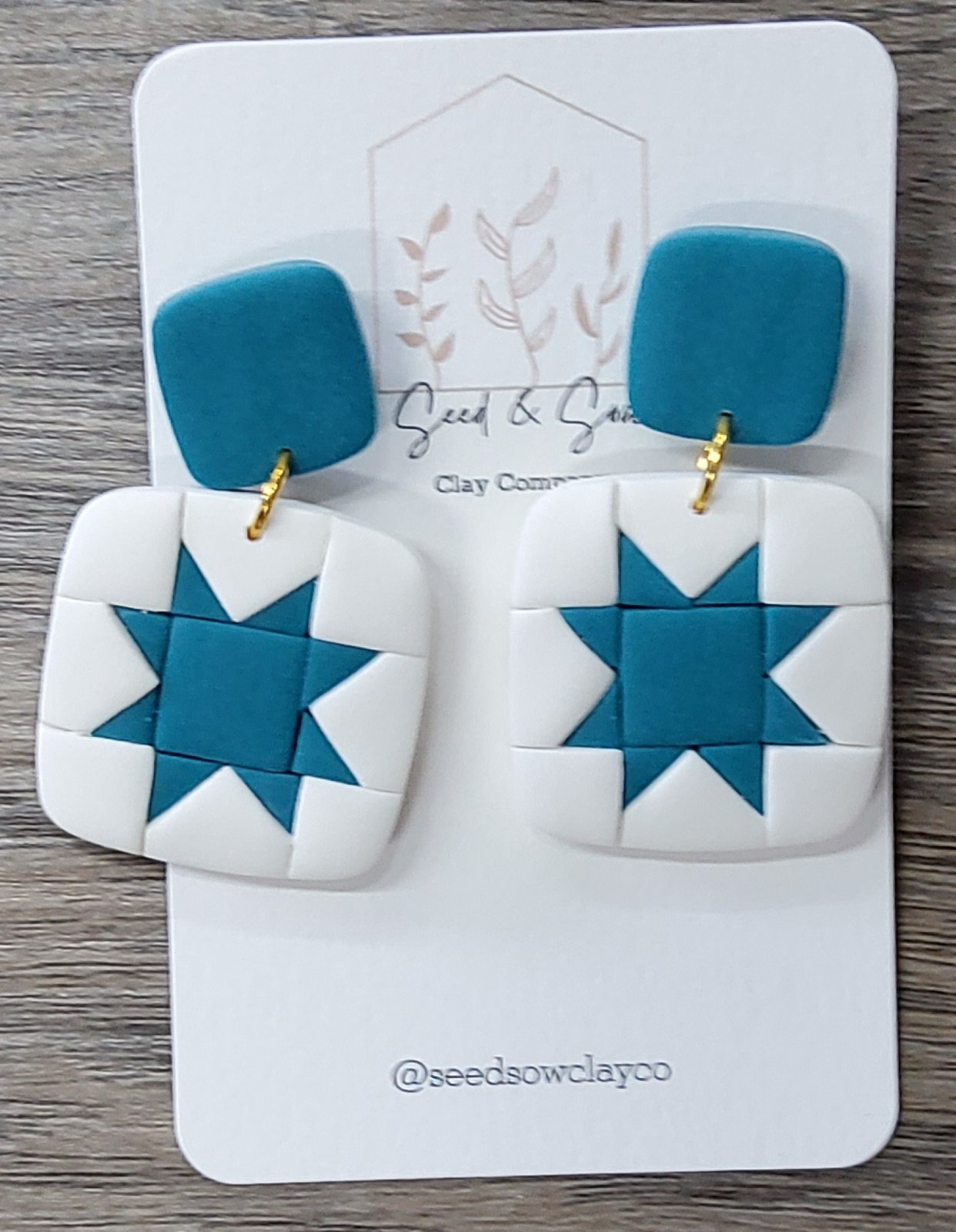 Handmade Star Clay Earrings