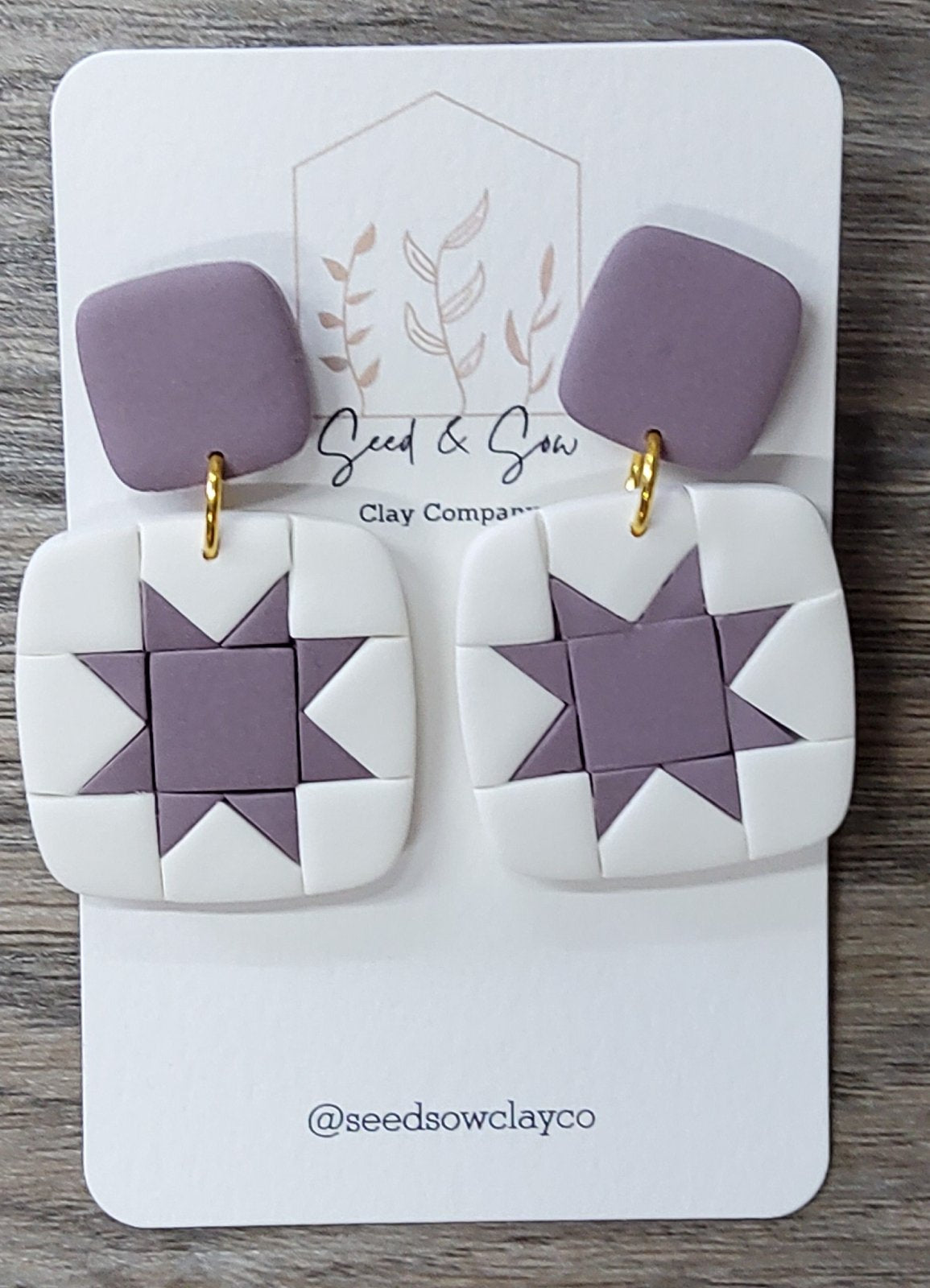 Handmade Star Clay Earrings