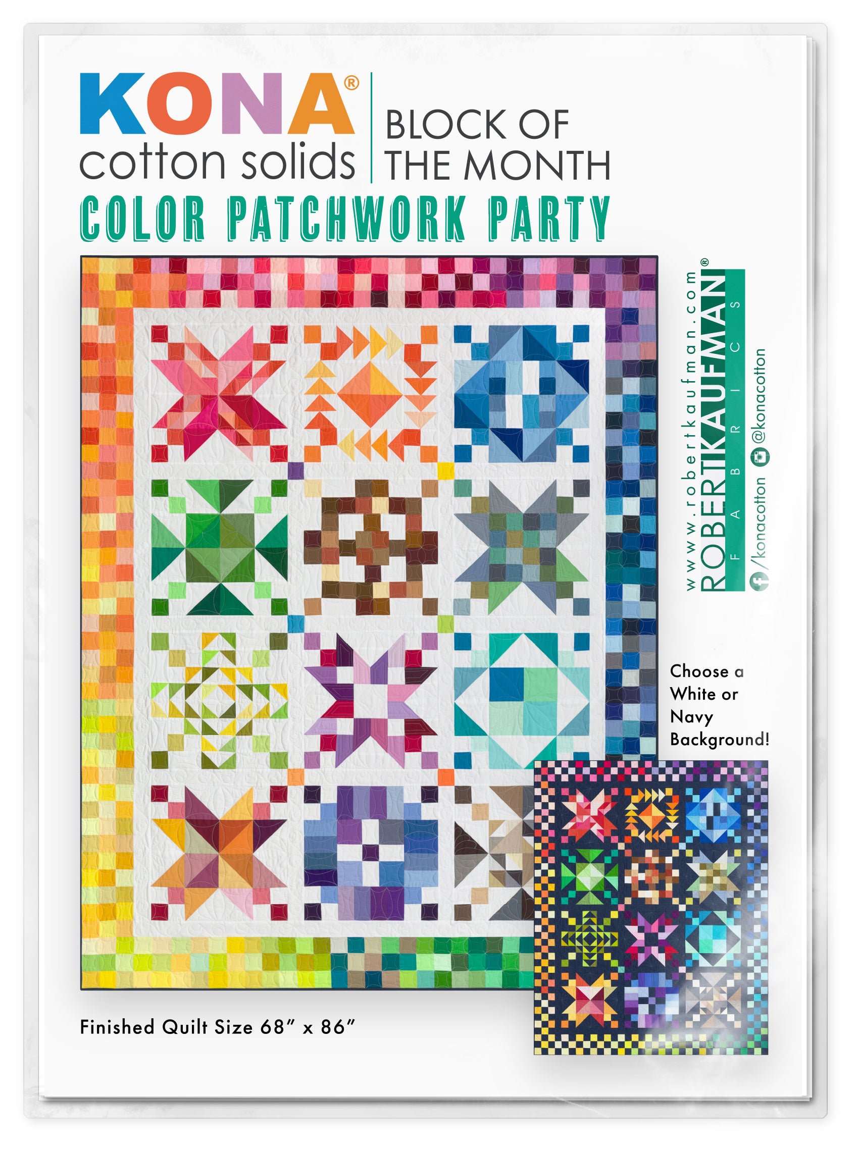 2026 Kona Cotton - Color Patchwork Party Block of the Month Registration Fee