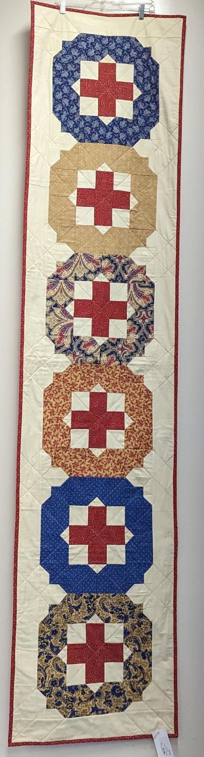 Red & Blue Bed Runner 21 x 95