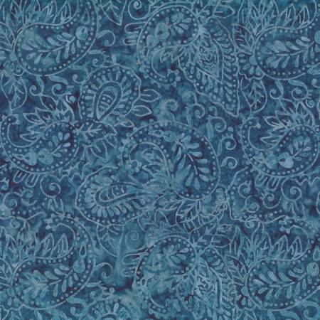 Blue Smoke 22276-444 Dark Blue Paisley Batik