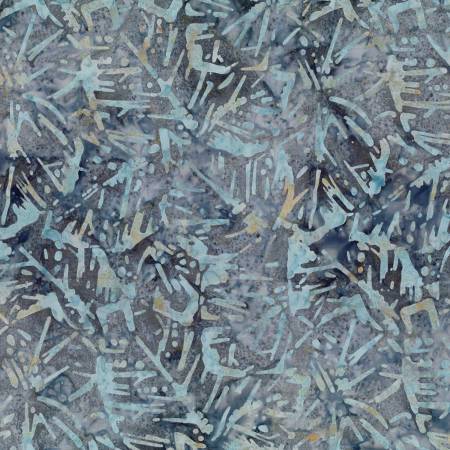 Blue Smoke 22279-492 Grey Banana Leaf Batik