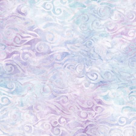 Violet Crush 22283-134 Cream/Pink Swirly Waves Batik