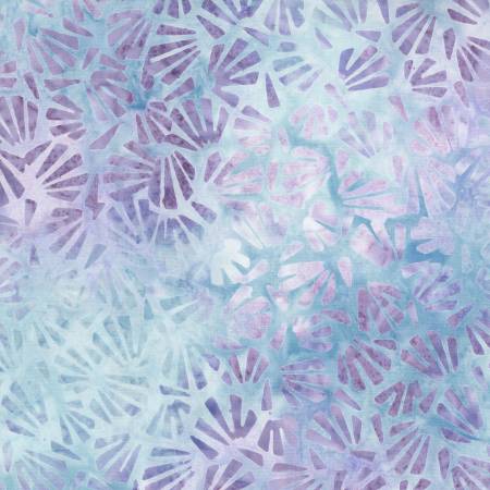 Violet Crush 22285-461 Light Blue/Purple Fans All Over Batik