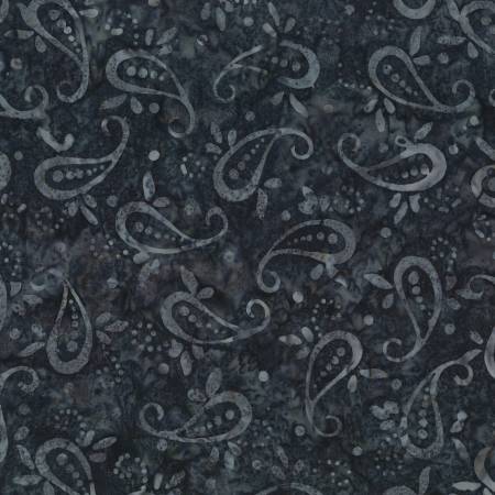 Starlight Batiks 22290-949 Light Black Paisley Batik