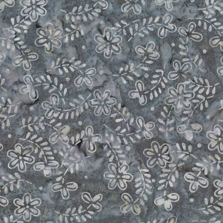 Starlight Batiks 22292-915 Grey Cream Daisies Batik