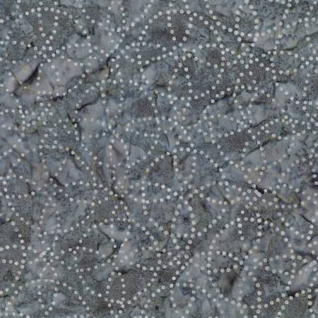 Starlight Batiks 22293-915 Grey/Cream Circle Dots Batik