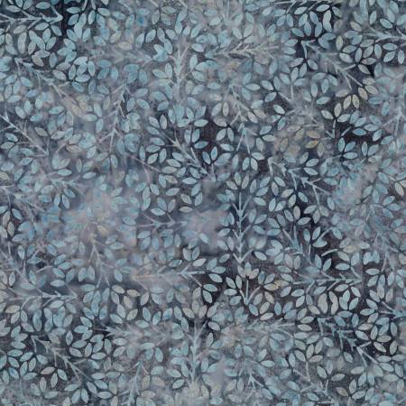 Shoreline Batik Dusty Blue Packed Leaves 22301-440