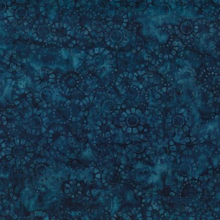 Shoreline Batik Navy Blue Mosaic Circles 22302-494