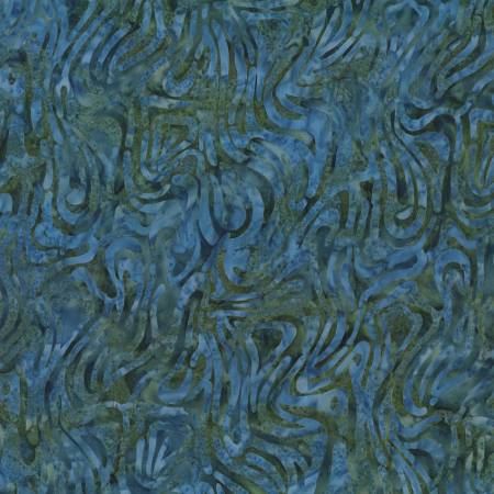 Shoreline Batik Blue/Green Floating Lines 22303-477
