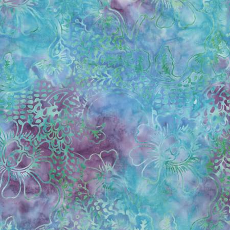 27" - Moonshadow Batik Multi Tropical Floral Batik 22306-476
