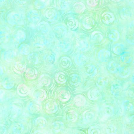 Moonshadow Batik Pastel Green Rose Buds Batik 22308-740