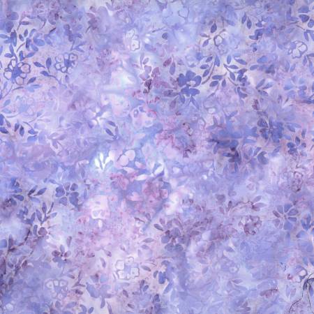 Moonshadow Batik Light Purple Daisies and Vines Batik 22309-641