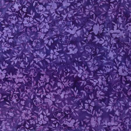 Moonshadow Batik Purple Daisies and Vines Batik 22309-663