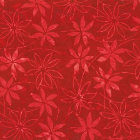 Technicolor Batiks 22326-303 Red Star Flowers