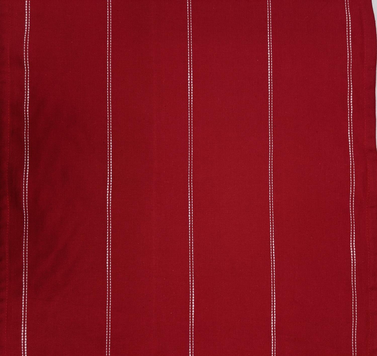 Towling Red with White Stripe