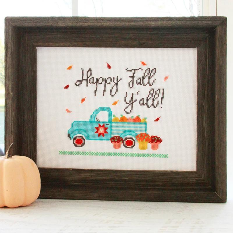 Happy Fall Y'all Cross Stitch