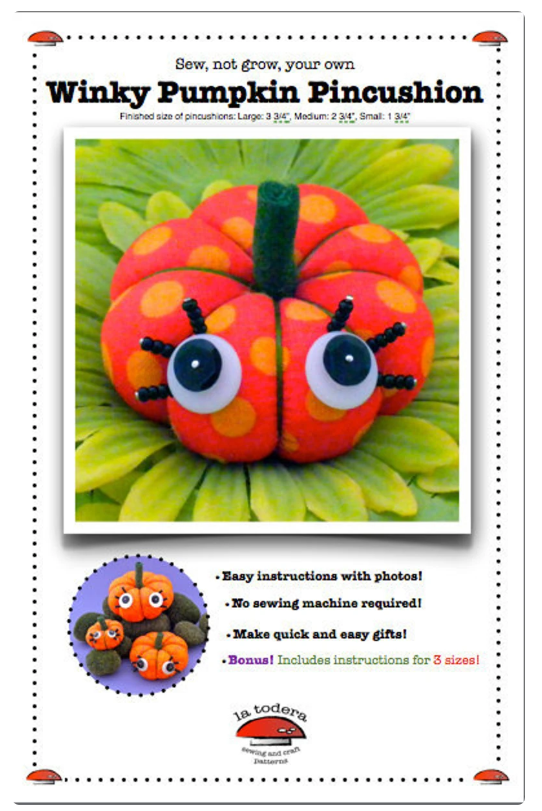 Winky Pumpkin Pincushion