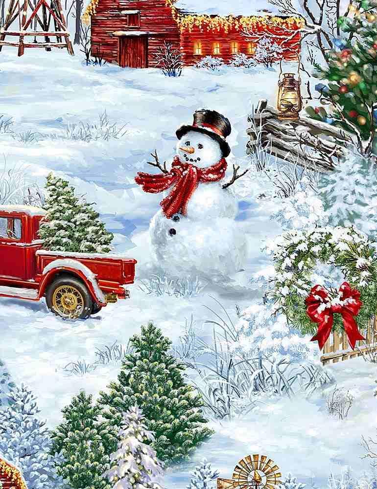 1 1/2yards - Snowman Farm C7592