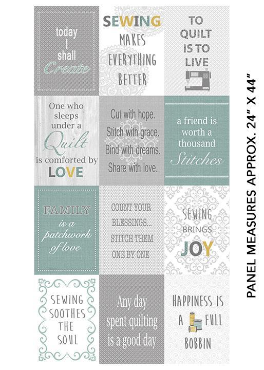 Words to Quilt By 6971-99 Quilter Patch Panel