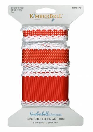 Crocheted Edge Trim - Red