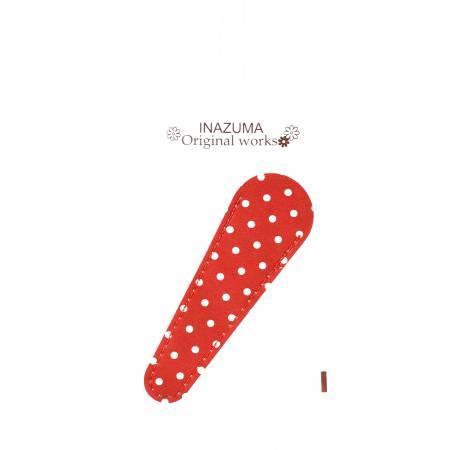3 3/8" Long - Polka Dot Scissor Sheath Red Long