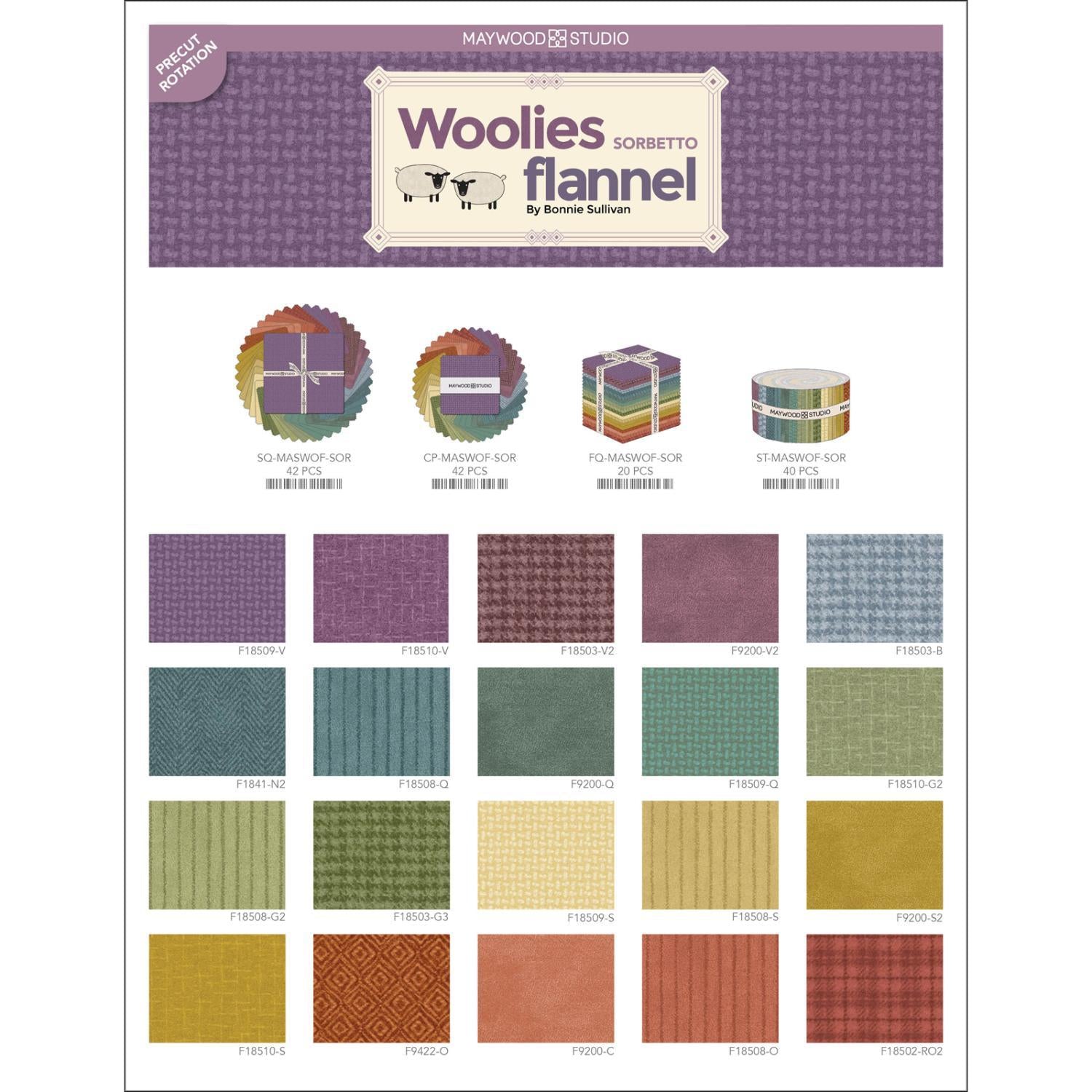 Woolies Flannel Jelly Roll Sorbetto