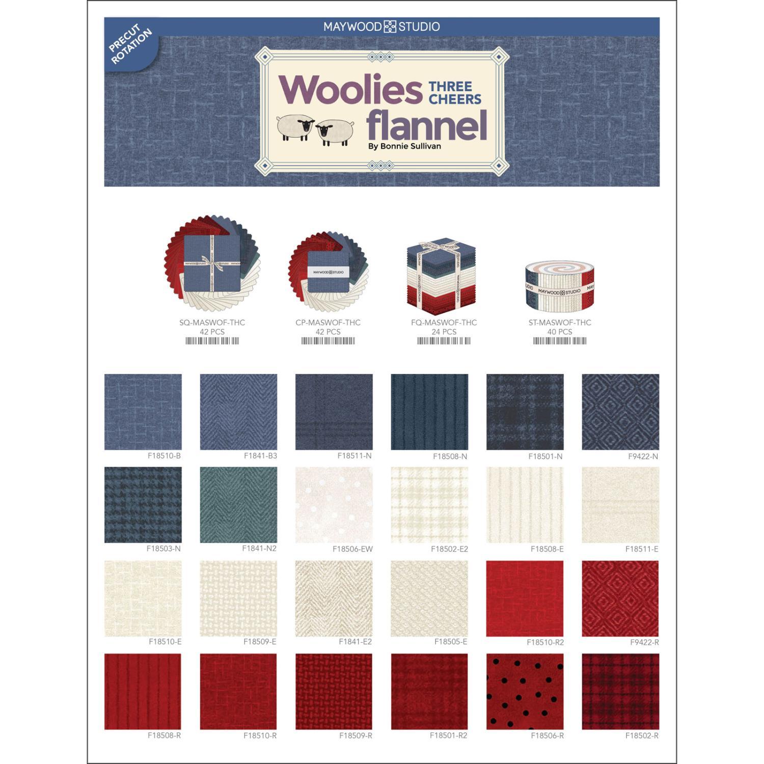 Woolies Flannel Jelly Roll Three Cheers