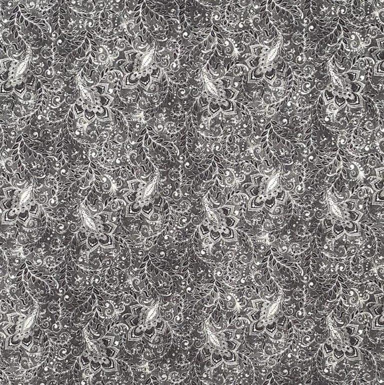 1 2/3 yards - 118" wide Mini Jacquard Black 40112