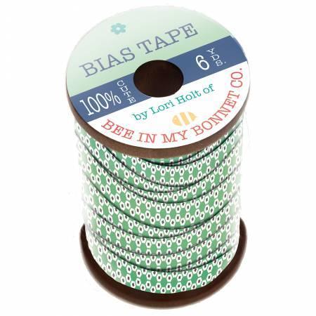 My Happy Place 1/2" Bias Tape Green Hexi