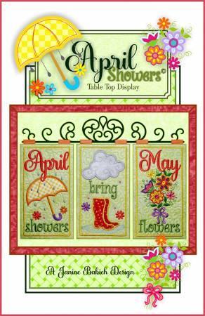 April Showers Machine Embroidery