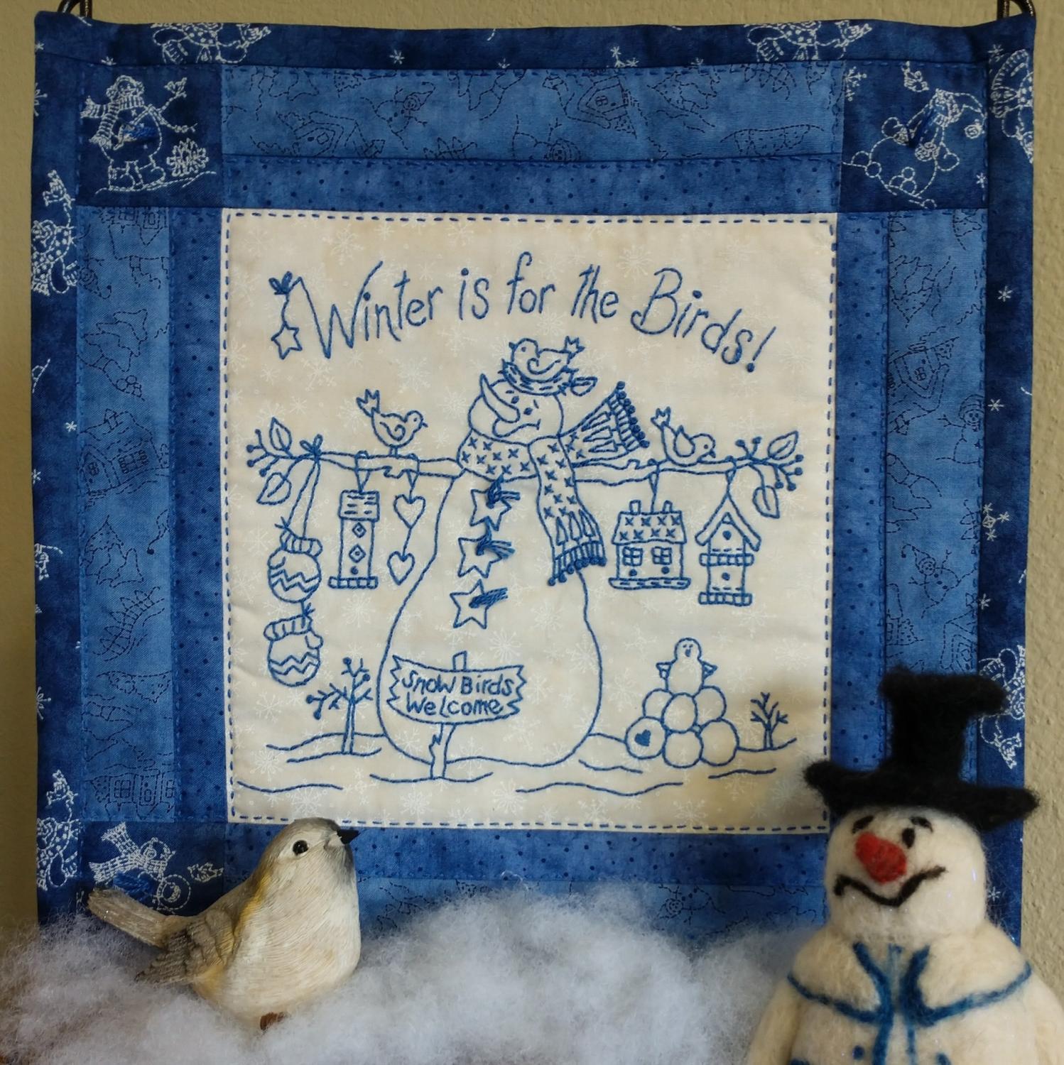 Winter is for the Birds Machine Embroidery