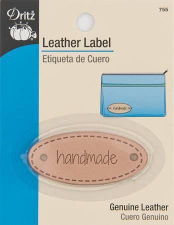 Leather Label "Handmade" #755 Oval