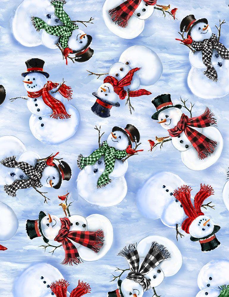 Tossed Snowmen C8993-Multi