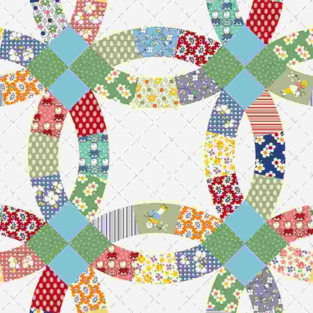 Aunt Grace Simply Charming R350302D-Multi - Wedding Ring Pattern