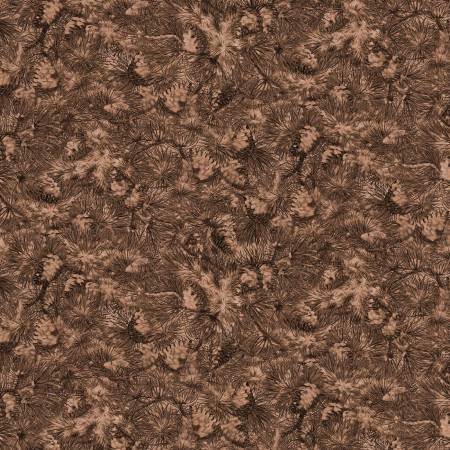 Frosty Woodlands 24255-229 Pine Tree Foliage Brown