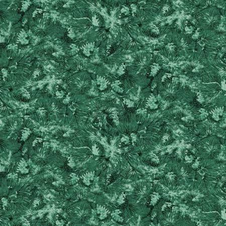 Frosty Woodlands 24255-779 Pine Tree Foliage Green