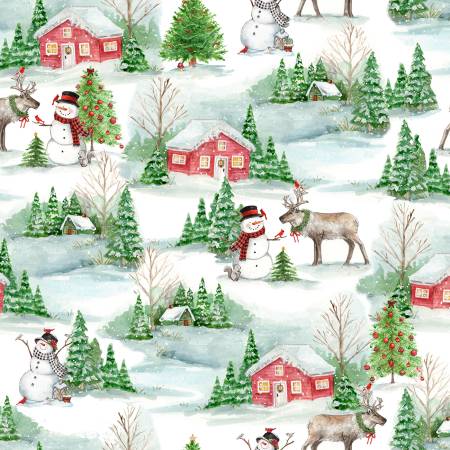 Frosty Hollow 24601-WHT Snowy Hollow Scenic