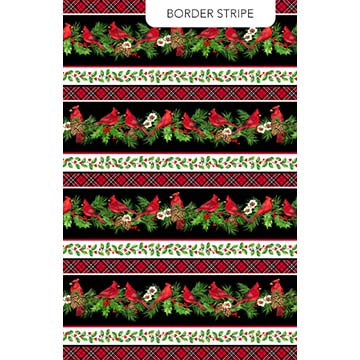 29" - Cardinal Christmas 25479-99 Border Stripe