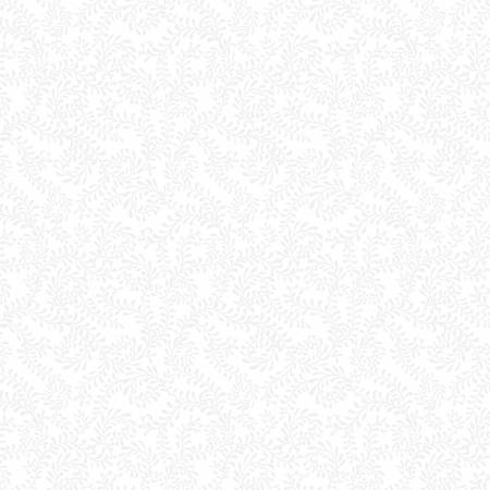 White on White Swirling Leaves 27650-100