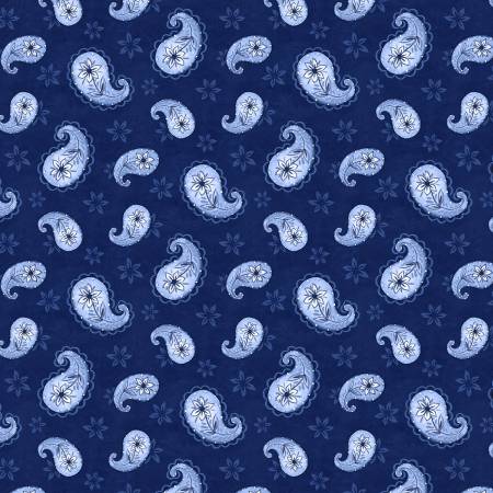 Blooming Blue 27692-441 Navy Paisley Toss