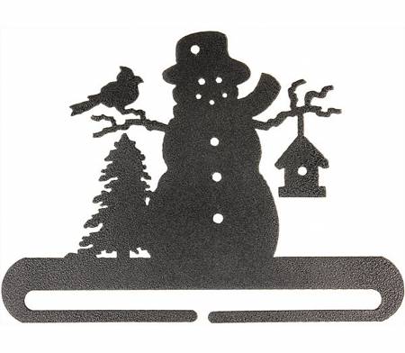 8" Frosty Snowman Split Bottom Holder Charcoal