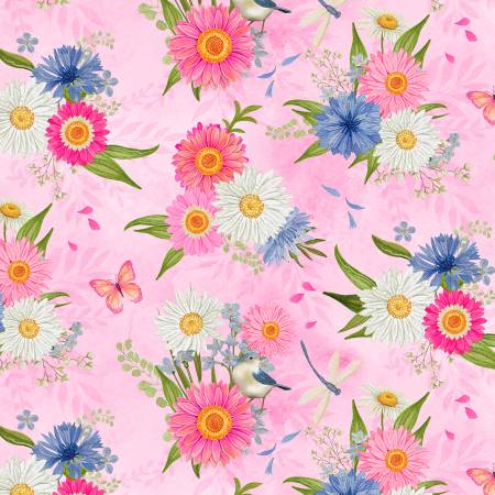 Paisley Punch 27718-334 Pink Bouquets All Over