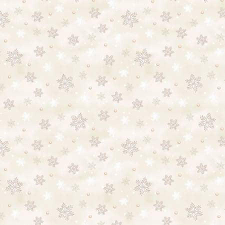 Woodland Snowmen 27740-212 Cream Snowflakes