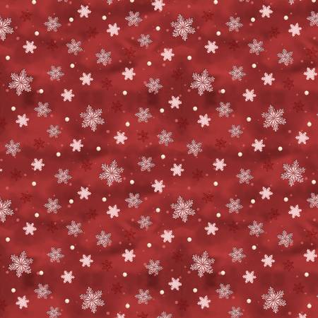 Woodland Snowmen 27740-313 Red Snowflakes
