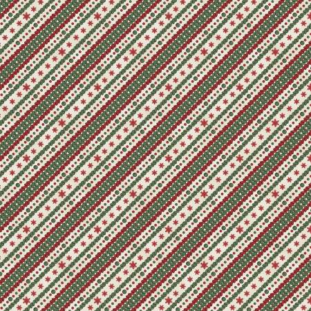 Woodland Snowmen 27741-237 Cream Ticking Stripe