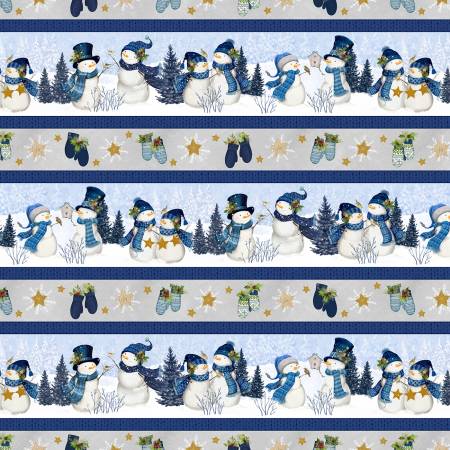 Let It Snow-Man! 27752-941 Repeating Stripe Multi