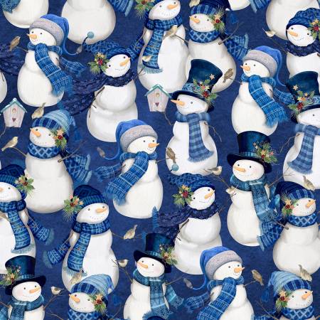 Let It Snow-Man! 27753-441 Packed Snowmen Dark Blue
