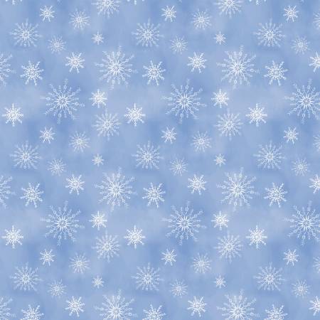 Let It Snow-Man! 27758-410 Snowflakes All Over Light Blue