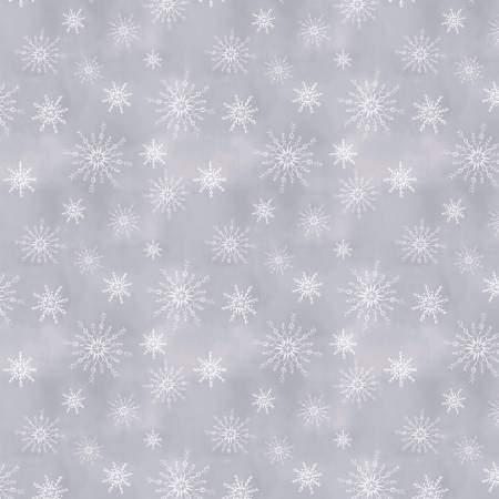 Let It Snow-Man! 27758-919 Snowflakes All Over Gray